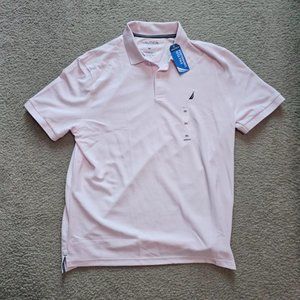 Nautica Men's Sustainably Crafted Performance  Pique Polo - Cradle Pink XXL NWT
